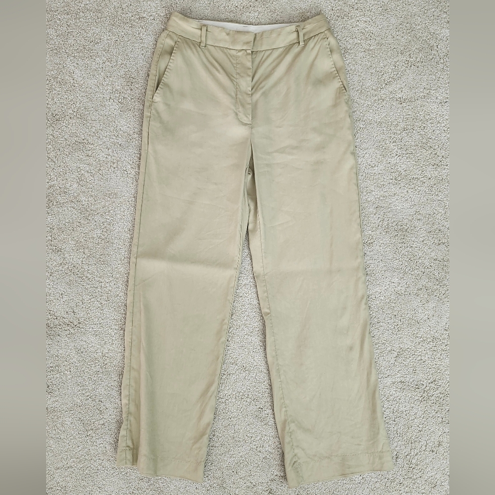 WILFRED Aritzia Tan Linen Pants